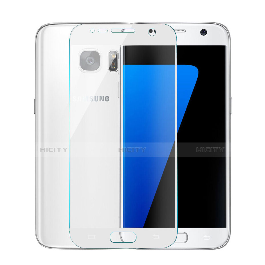 Film Protecteur d'Ecran Verre Trempe Integrale pour Samsung Galaxy S7 G930F G930FD Blanc Plus