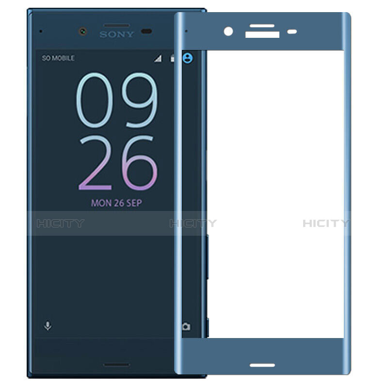 Film Protecteur d'Ecran Verre Trempe Integrale pour Sony Xperia XZ Bleu Plus