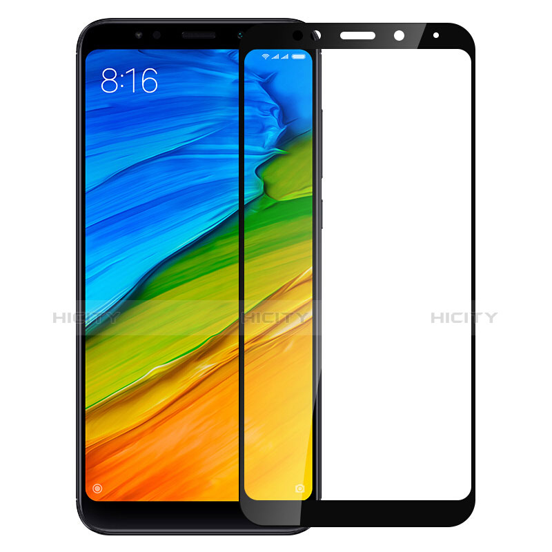 Film Protecteur d'Ecran Verre Trempe Integrale pour Xiaomi Redmi 5 Plus Noir Plus