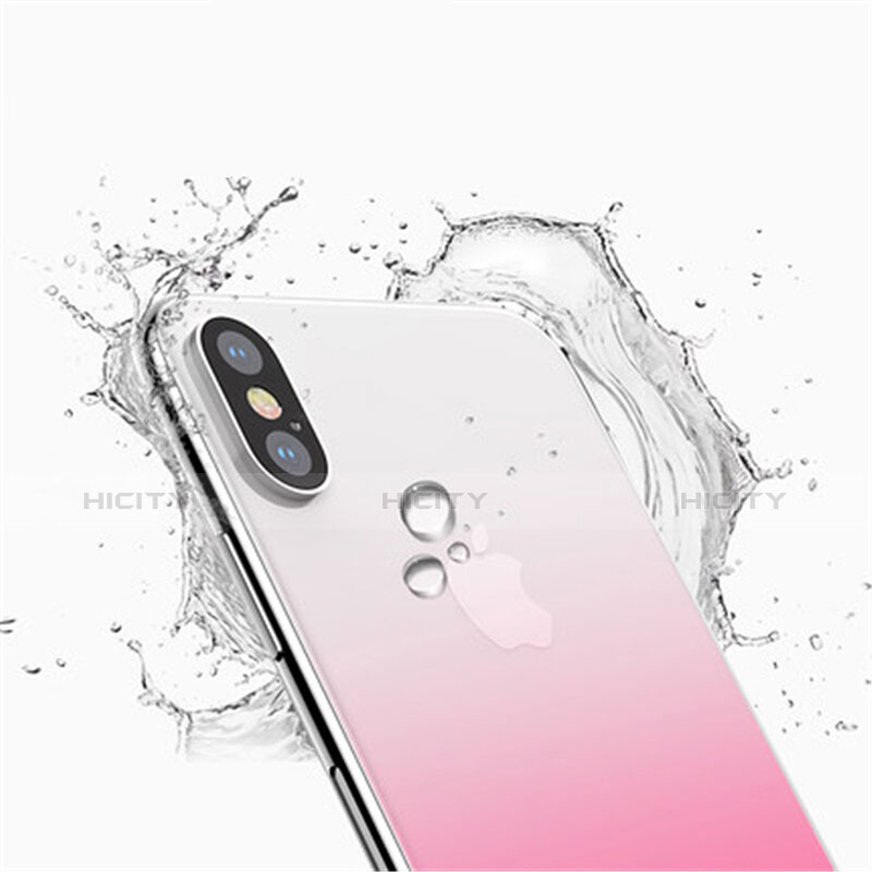 Film Protection Protecteur Arriere Degrade pour Apple iPhone Xs Max Rose Plus