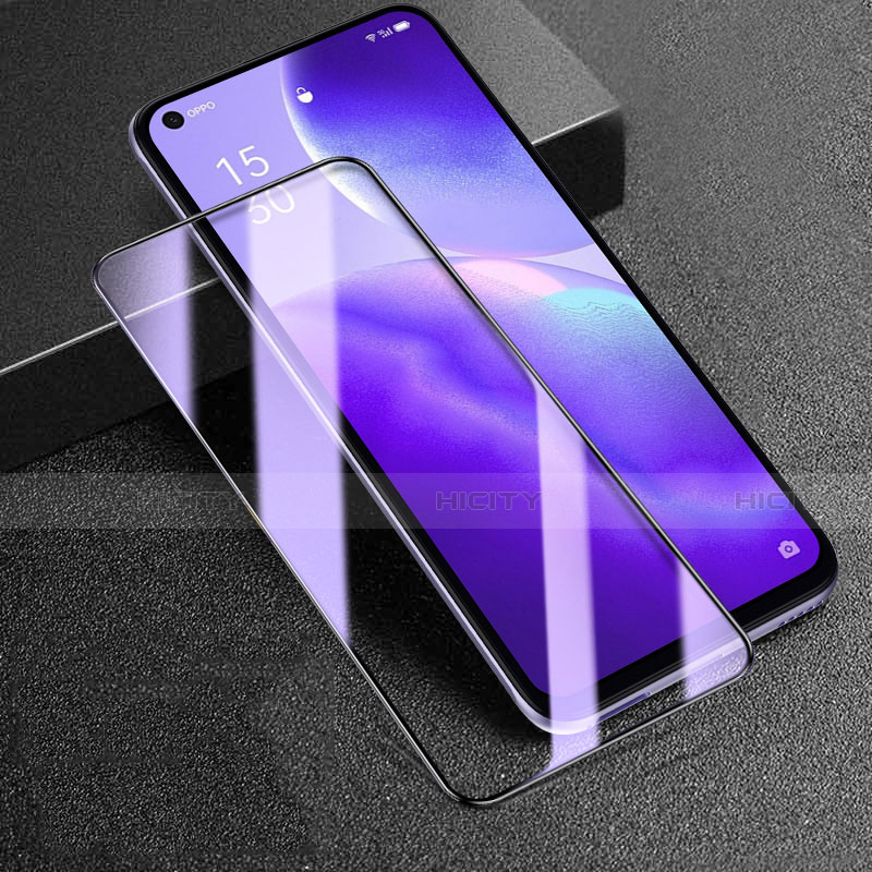 Film Protection Protecteur d'Ecran Verre Trempe Integrale Anti-Lumiere Bleue F02 pour Oppo Find X3 Lite 5G Noir Plus