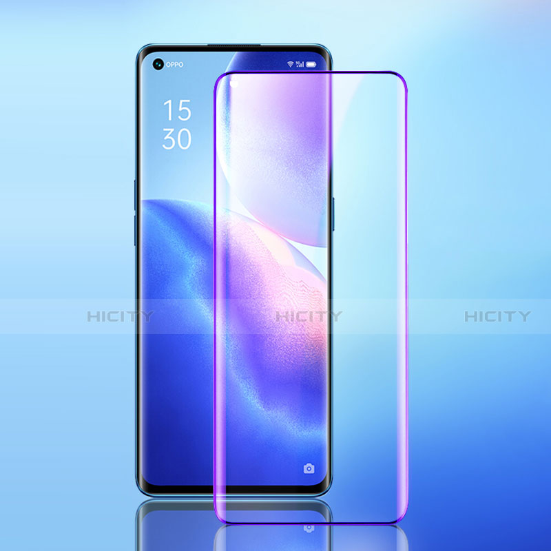 Film Protection Protecteur d'Ecran Verre Trempe Integrale Anti-Lumiere Bleue F02 pour Oppo Reno5 Pro+ Plus 5G Noir Plus