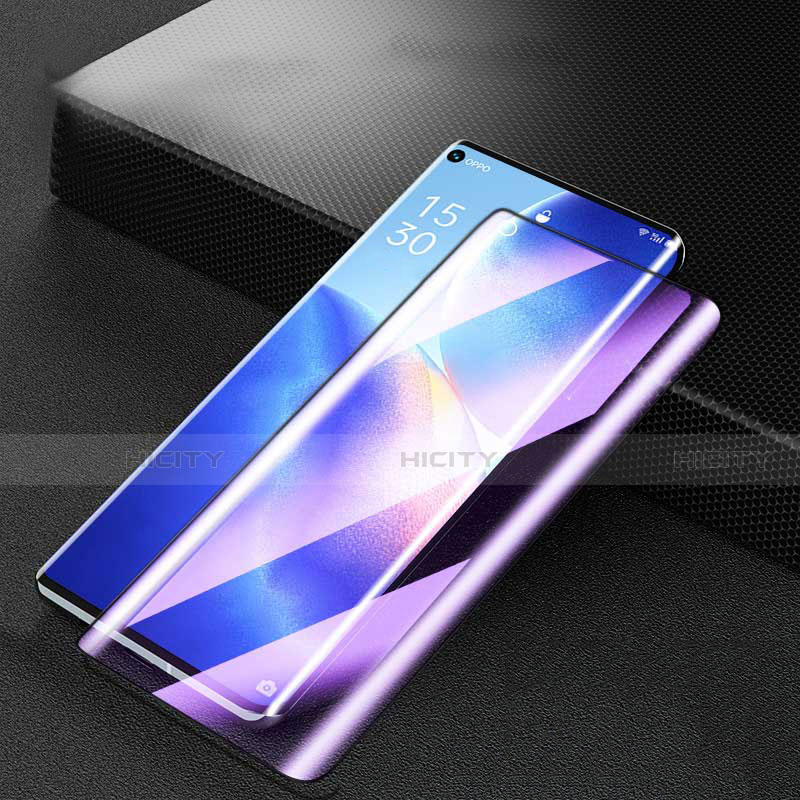 Film Protection Protecteur d'Ecran Verre Trempe Integrale Anti-Lumiere Bleue F02 pour Oppo Reno5 Pro+ Plus 5G Noir Plus