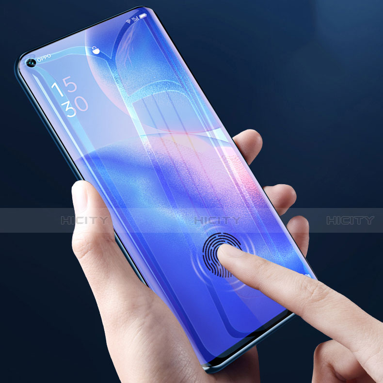 Film Protection Protecteur d'Ecran Verre Trempe Integrale Anti-Lumiere Bleue pour Oppo Reno5 Pro+ Plus 5G Noir Plus