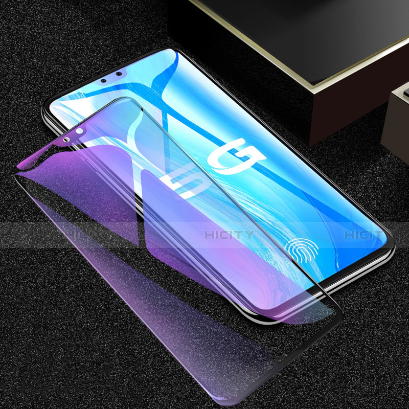 Film Protection Protecteur d'Ecran Verre Trempe Integrale Anti-Lumiere Bleue pour Vivo V20 Pro 5G Noir Plus