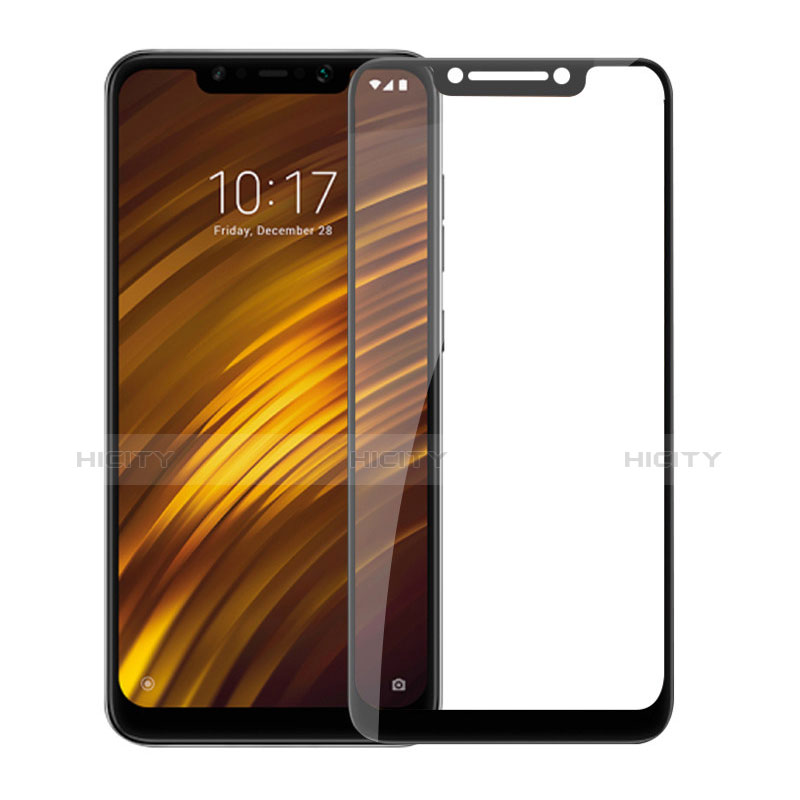 Film Protection Protecteur d'Ecran Verre Trempe Integrale F02 pour Xiaomi Pocophone F1 Noir Plus