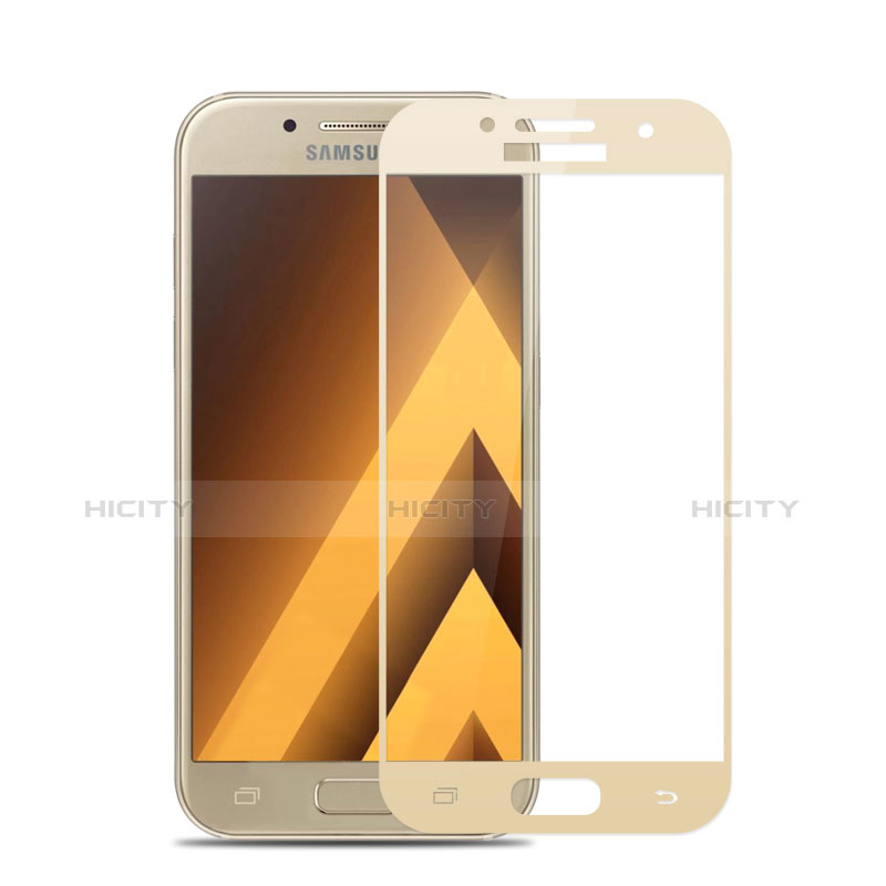 Film Protection Protecteur d'Ecran Verre Trempe Integrale F05 pour Samsung Galaxy A7 (2017) A720F Or Plus