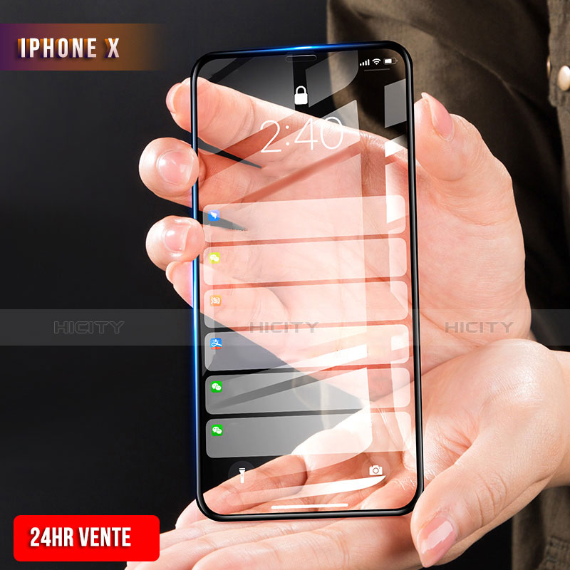 Film Protection Protecteur d'Ecran Verre Trempe Integrale F28 pour Apple iPhone Xs Noir Plus