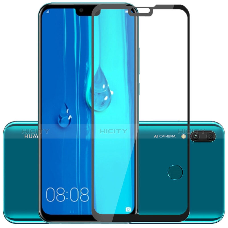 Film Protection Protecteur d'Ecran Verre Trempe Integrale pour Huawei Y9 (2019) Noir Plus