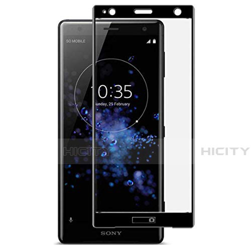 Film Protection Protecteur d'Ecran Verre Trempe Integrale pour Sony Xperia XZ2 Compact Noir Plus