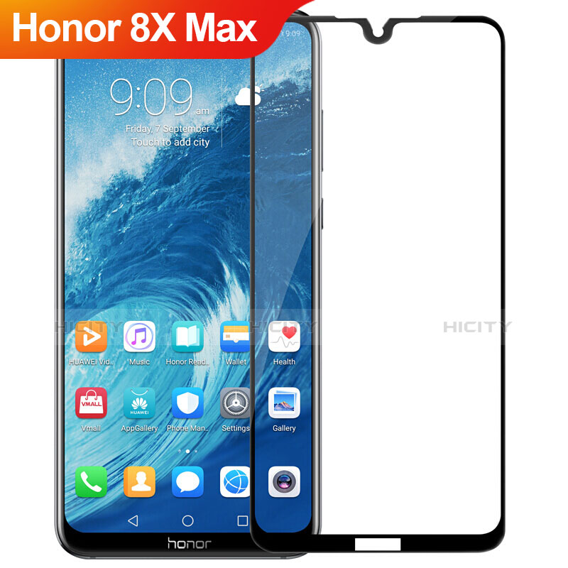 Film Protection Protecteur d'Ecran Verre Trempe Integrale R02 pour Huawei Honor 8X Max Noir Plus