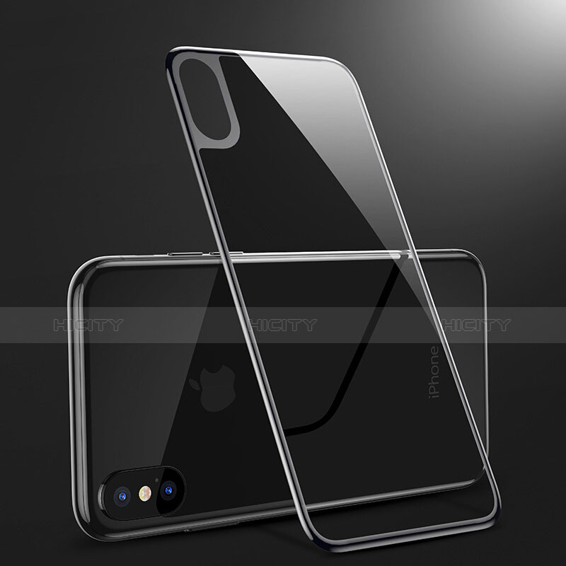 Film Protection Verre Trempe Arriere Protecteur d'Ecran B09 pour Apple iPhone Xs Noir Plus