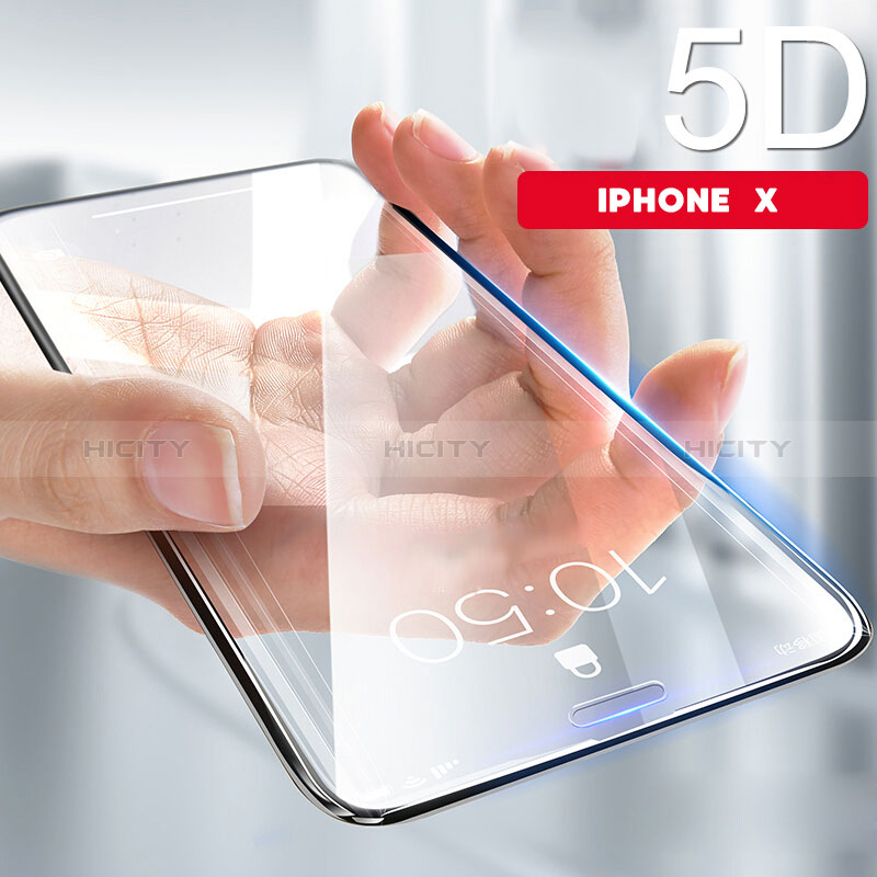 Film Protection Verre Trempe Protecteur d'Ecran 5D pour Apple iPhone Xs Clair Plus