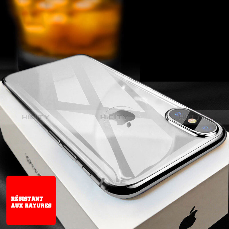 Film Verre Trempe Arriere Protecteur d'Ecran B02 pour Apple iPhone X Blanc Plus