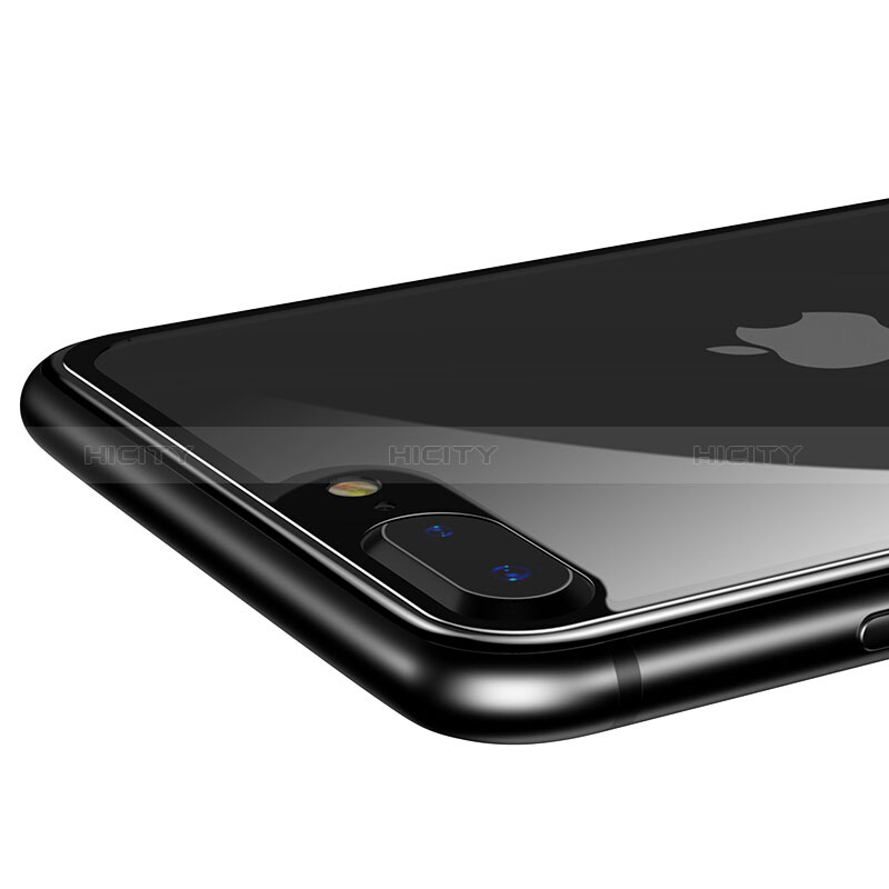 Film Verre Trempe Arriere Protecteur d'Ecran D01 pour Apple iPhone 8 Plus Noir Plus