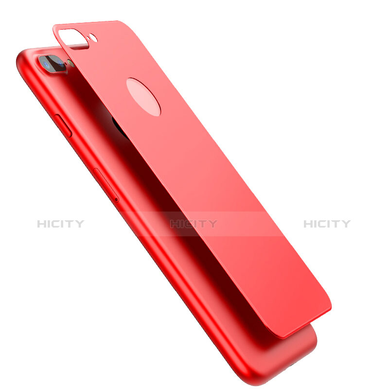 Film Verre Trempe Arriere Protecteur d'Ecran pour Apple iPhone 8 Plus Rouge Plus