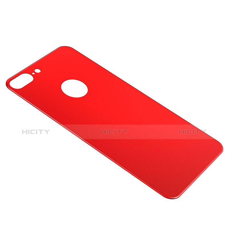 Film Verre Trempe Arriere Protecteur d'Ecran pour Apple iPhone 8 Plus Rouge Plus