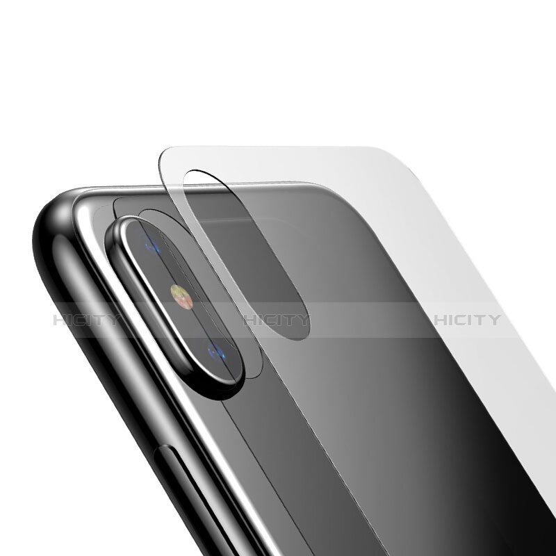 Film Verre Trempe Arriere Protecteur d'Ecran pour Apple iPhone X Clair Plus