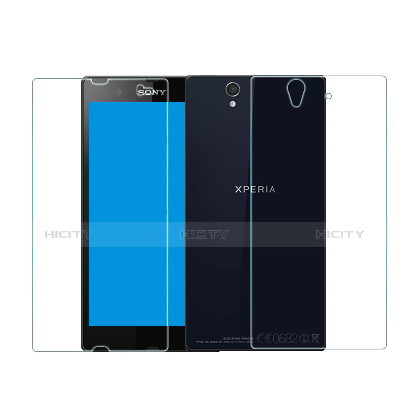 Film Verre Trempe Protecteur d'Ecran Avant et Arriere pour Sony Xperia Z L36h Clair Plus