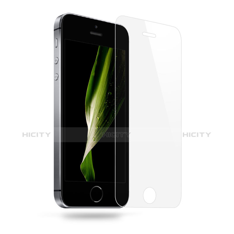 Film Verre Trempe Protecteur d'Ecran T05 pour Apple iPhone 5S Clair Plus