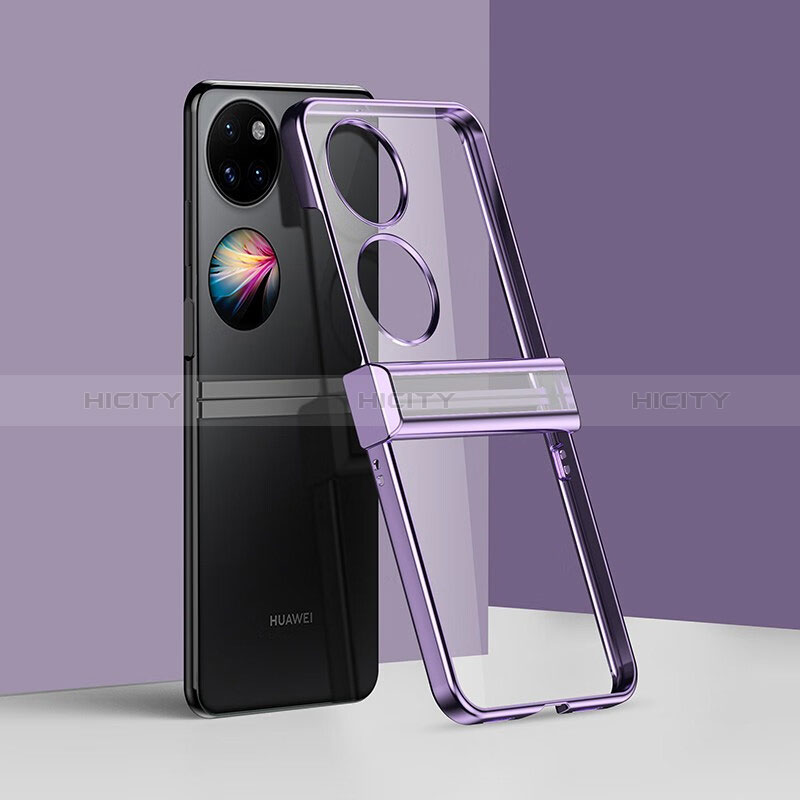 Housse Antichocs Rigide Transparente Crystal BH2 pour Huawei P60 Pocket Violet Plus