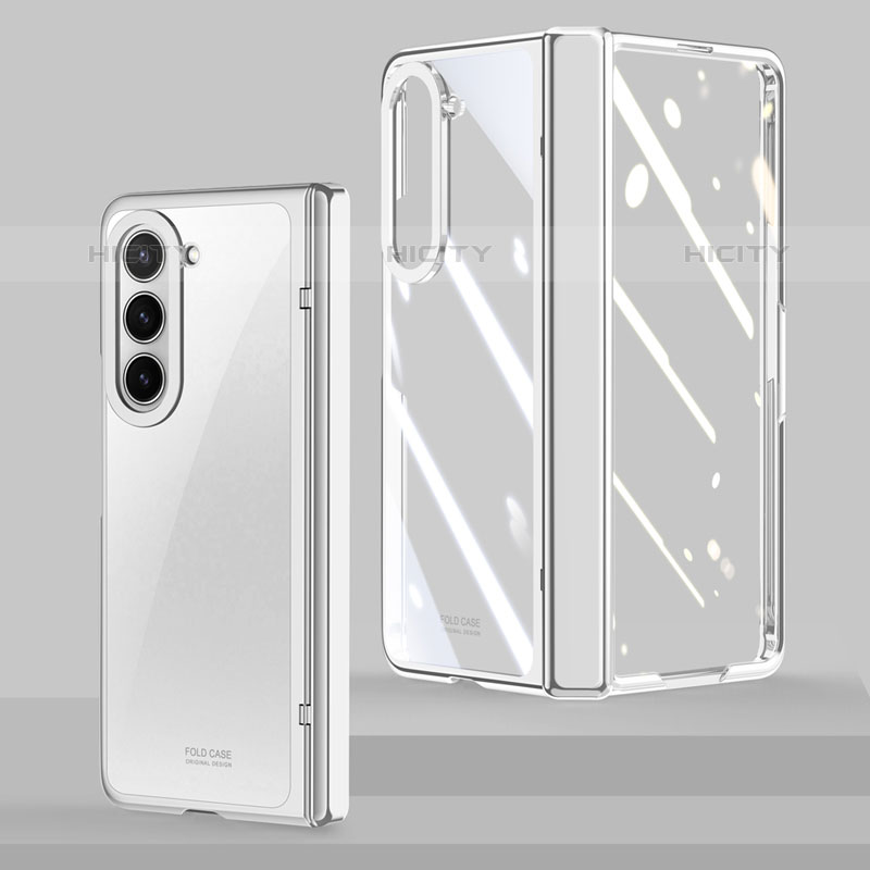 Housse Antichocs Rigide Transparente Crystal MK2 pour Samsung Galaxy Z Fold5 5G Argent Plus