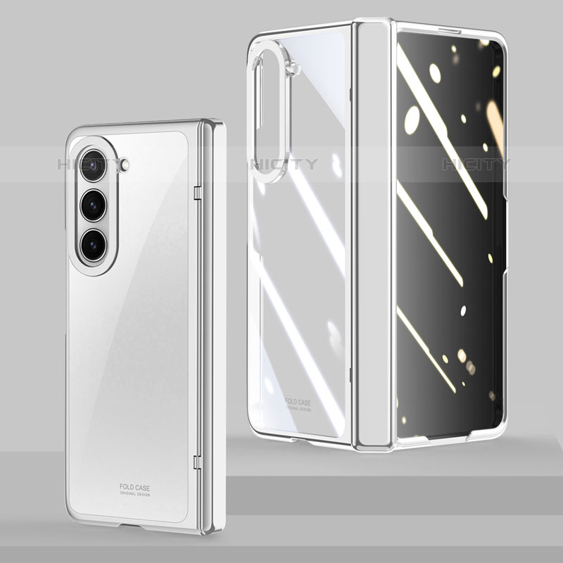 Housse Antichocs Rigide Transparente Crystal MK3 pour Samsung Galaxy Z Fold5 5G Argent Plus