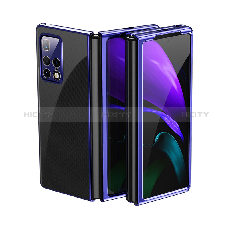 Housse Antichocs Rigide Transparente Crystal QH1 pour Huawei Mate X2 Bleu Plus