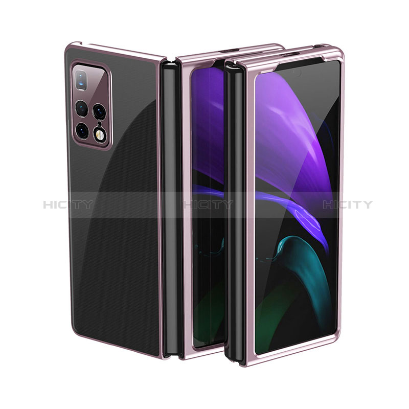 Housse Antichocs Rigide Transparente Crystal QH1 pour Huawei Mate X2 Or Rose Plus