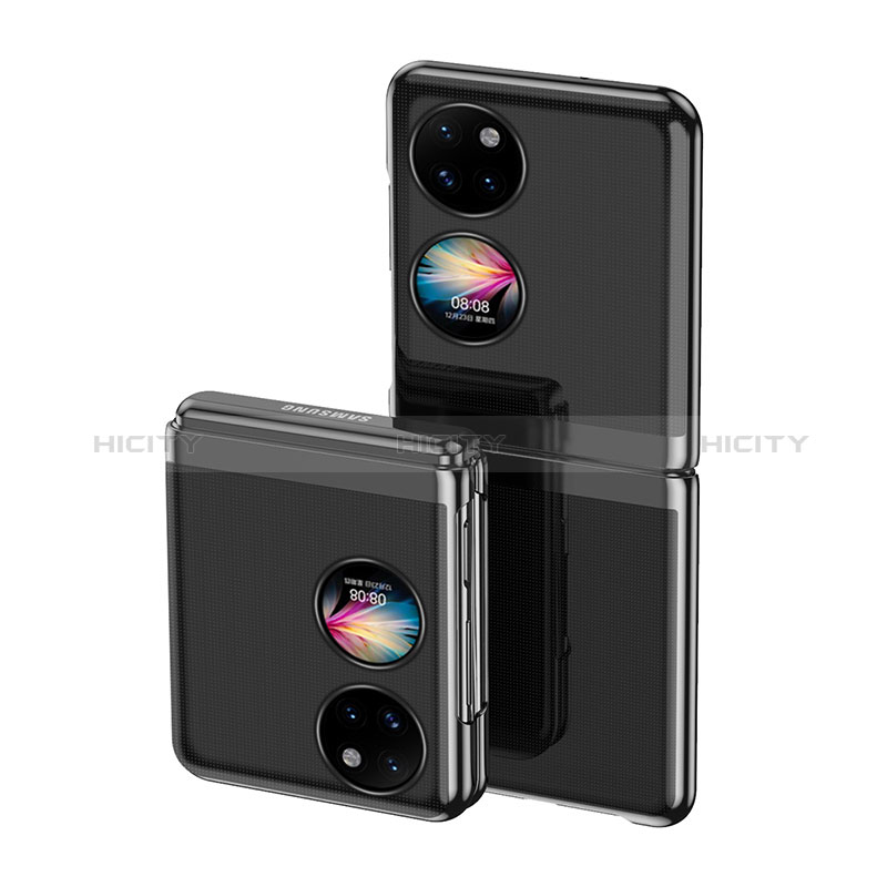 Housse Antichocs Rigide Transparente Crystal QH1 pour Huawei P50 Pocket Noir Plus