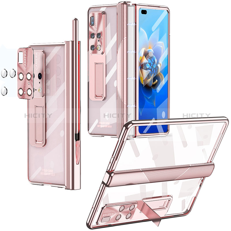 Housse Antichocs Rigide Transparente Crystal ZL1 pour Huawei Mate X2 Or Rose Plus