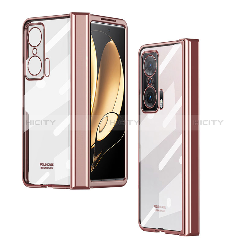 Housse Antichocs Rigide Transparente Crystal ZL3 pour Huawei Honor Magic V 5G Or Rose Plus