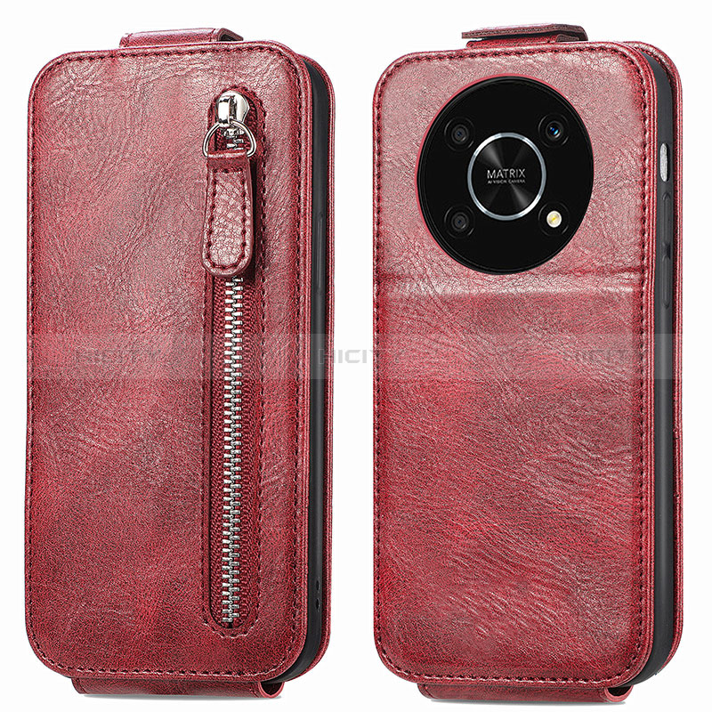 Housse Clapet Portefeuille Cuir pour Huawei Enjoy 50 Pro Rouge Plus