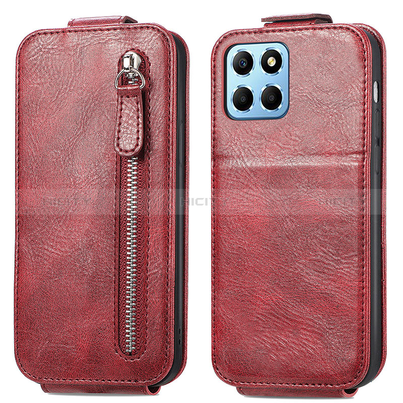 Housse Clapet Portefeuille Cuir pour Huawei Honor X6S Rouge Plus