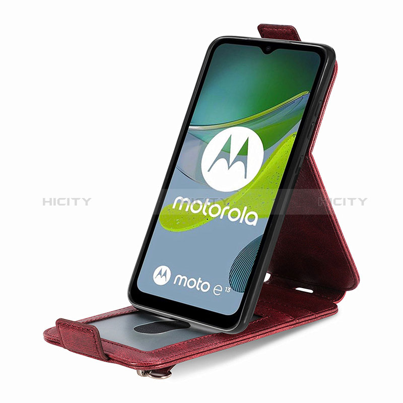 Housse Clapet Portefeuille Cuir pour Motorola Moto E13 Plus