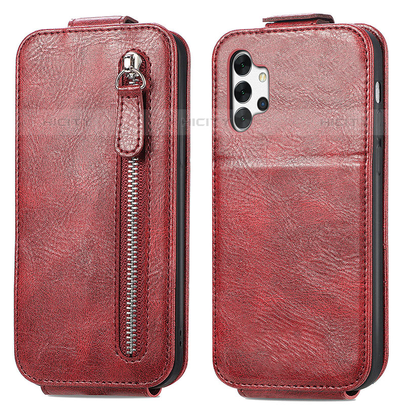 Housse Clapet Portefeuille Cuir pour Samsung Galaxy M32 5G Rouge Plus