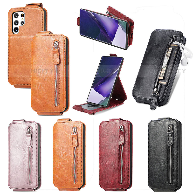 Housse Clapet Portefeuille Cuir pour Samsung Galaxy S21 Ultra 5G Plus