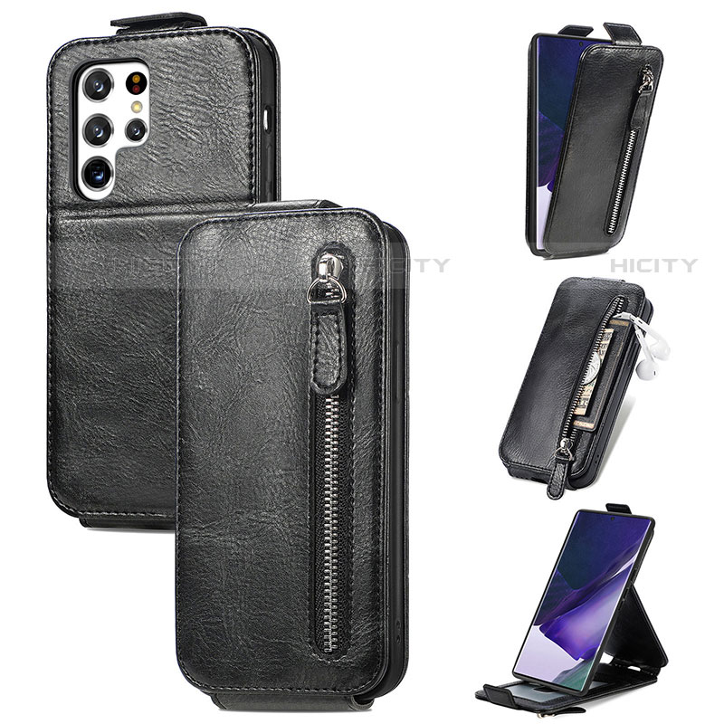 Housse Clapet Portefeuille Cuir pour Samsung Galaxy S21 Ultra 5G Plus