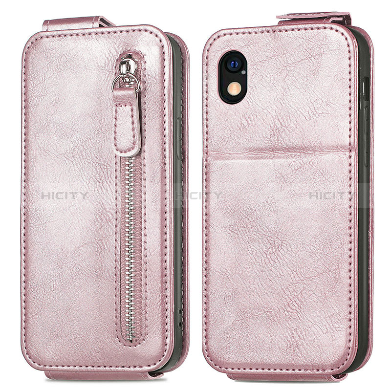 Housse Clapet Portefeuille Cuir pour Sony Xperia Ace III SO-53C Or Rose Plus