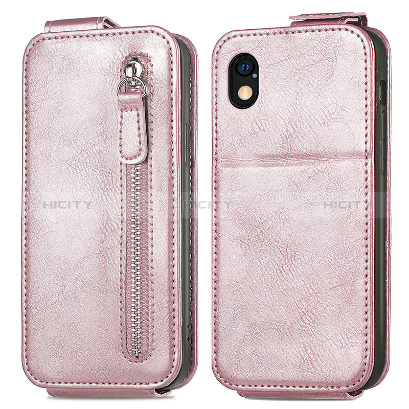 Housse Clapet Portefeuille Cuir pour Sony Xperia Ace III SOG08 Or Rose Plus