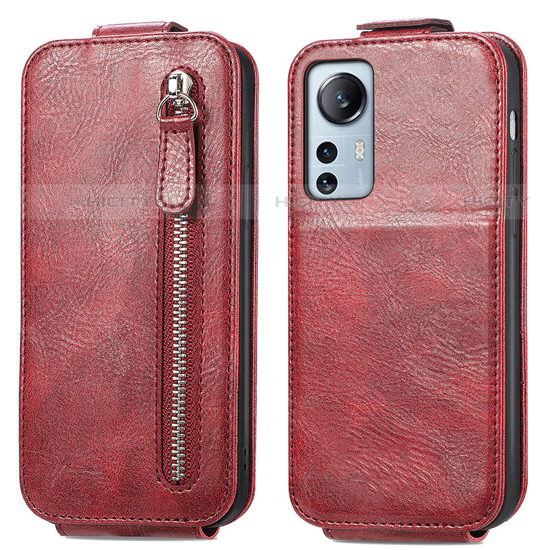 Housse Clapet Portefeuille Cuir pour Xiaomi Mi 12 Lite 5G Rouge Plus