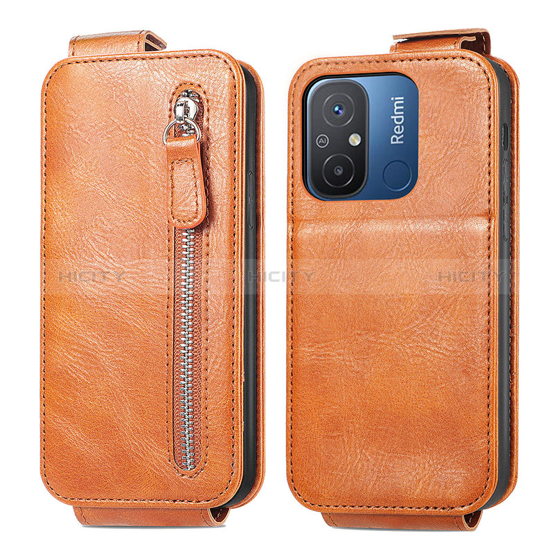 Housse Clapet Portefeuille Cuir pour Xiaomi Redmi 11A 4G Marron Plus