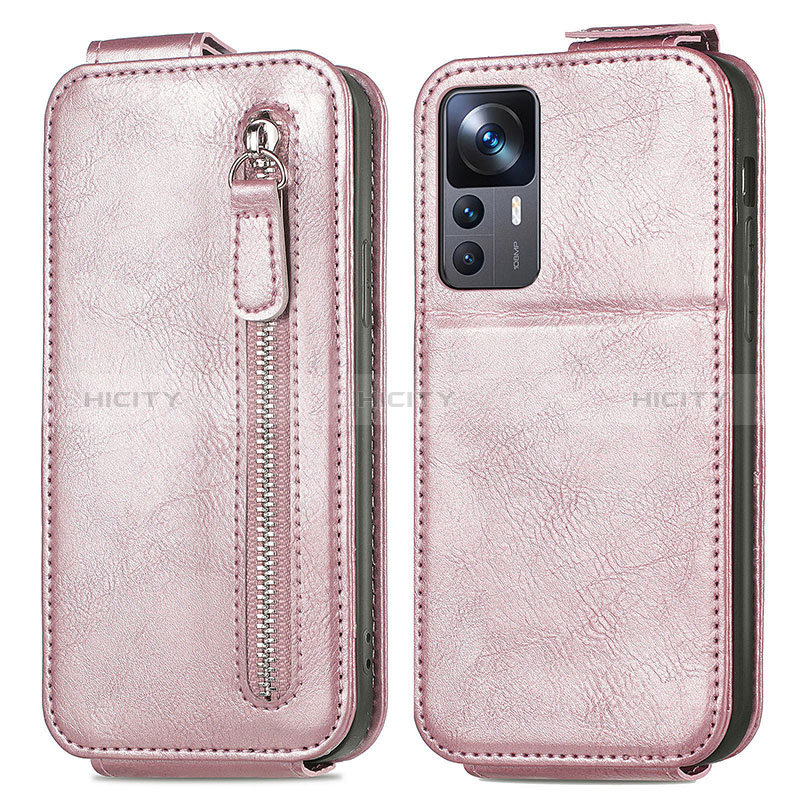 Housse Clapet Portefeuille Cuir pour Xiaomi Redmi K50 Ultra 5G Or Rose Plus