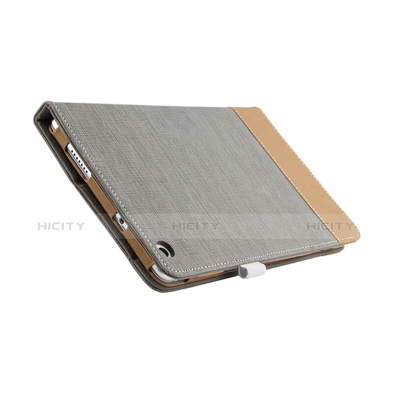 Housse Clapet Portefeuille Livre Cuir L01 pour Huawei MediaPad M3 Lite 8.0 CPN-W09 CPN-AL00 Gris Plus