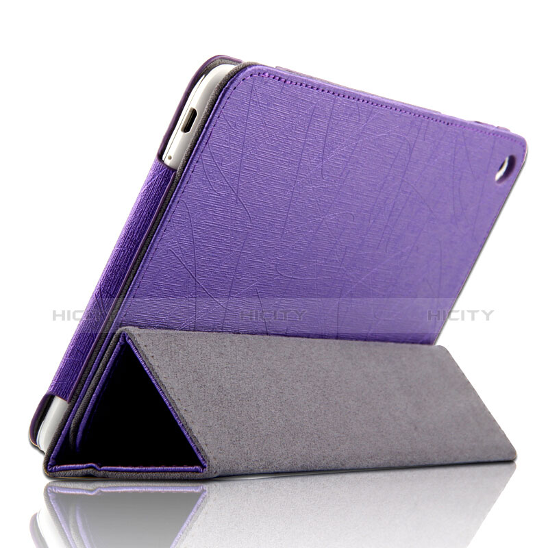 Housse Clapet Portefeuille Livre Cuir L01 pour Huawei Mediapad T1 7.0 T1-701 T1-701U Violet Plus