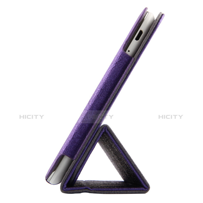 Housse Clapet Portefeuille Livre Cuir L01 pour Huawei Mediapad T1 7.0 T1-701 T1-701U Violet Plus