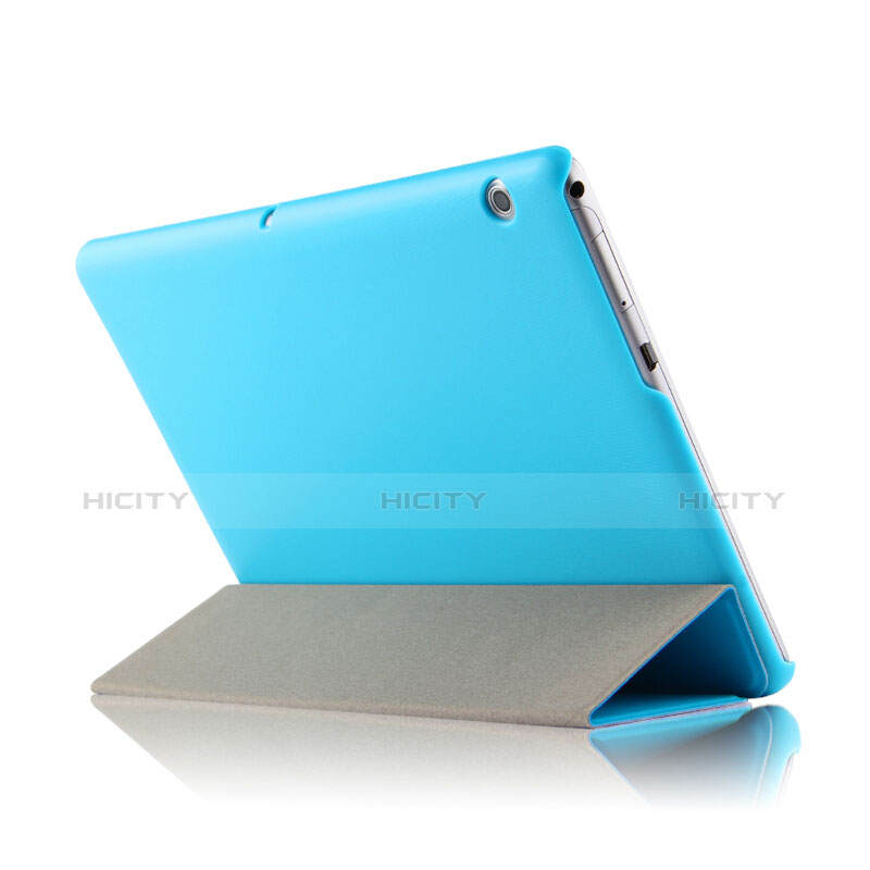 Housse Clapet Portefeuille Livre Cuir L01 pour Huawei MediaPad T3 10 AGS-L09 AGS-W09 Cyan Plus