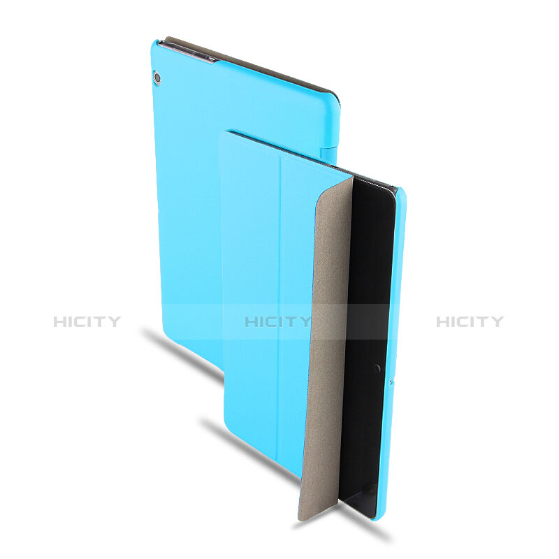 Housse Clapet Portefeuille Livre Cuir L01 pour Huawei MediaPad T3 10 AGS-L09 AGS-W09 Cyan Plus