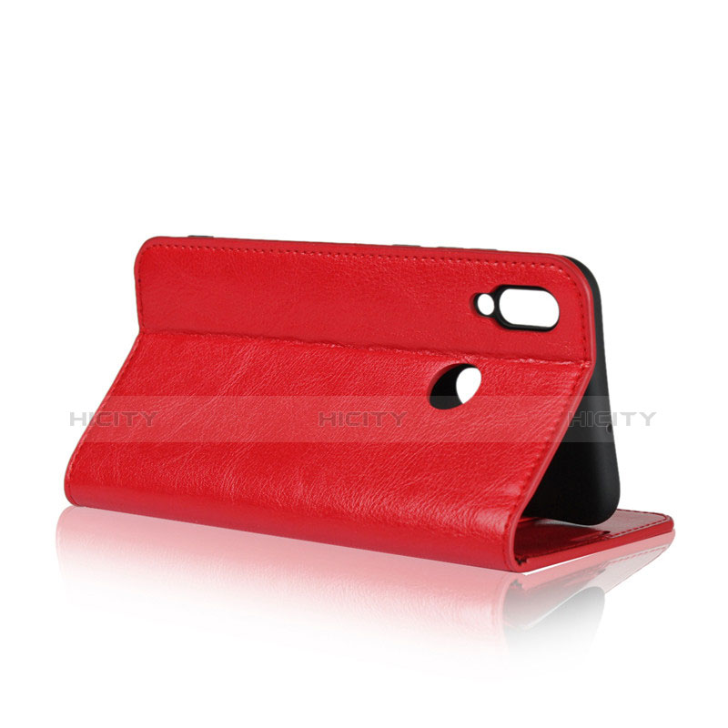 Housse Clapet Portefeuille Livre Cuir L02 pour Huawei Honor 10 Lite Rouge Plus