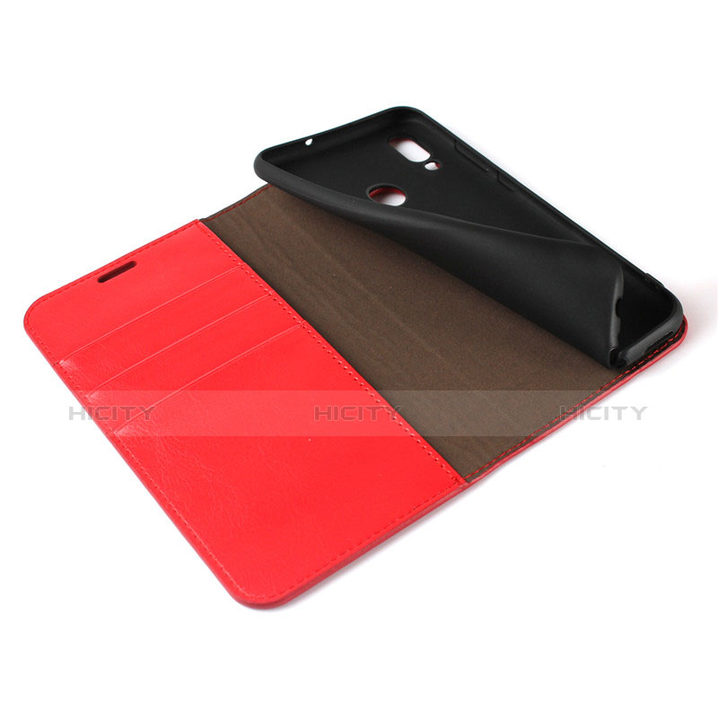 Housse Clapet Portefeuille Livre Cuir L02 pour Huawei Honor 10 Lite Rouge Plus